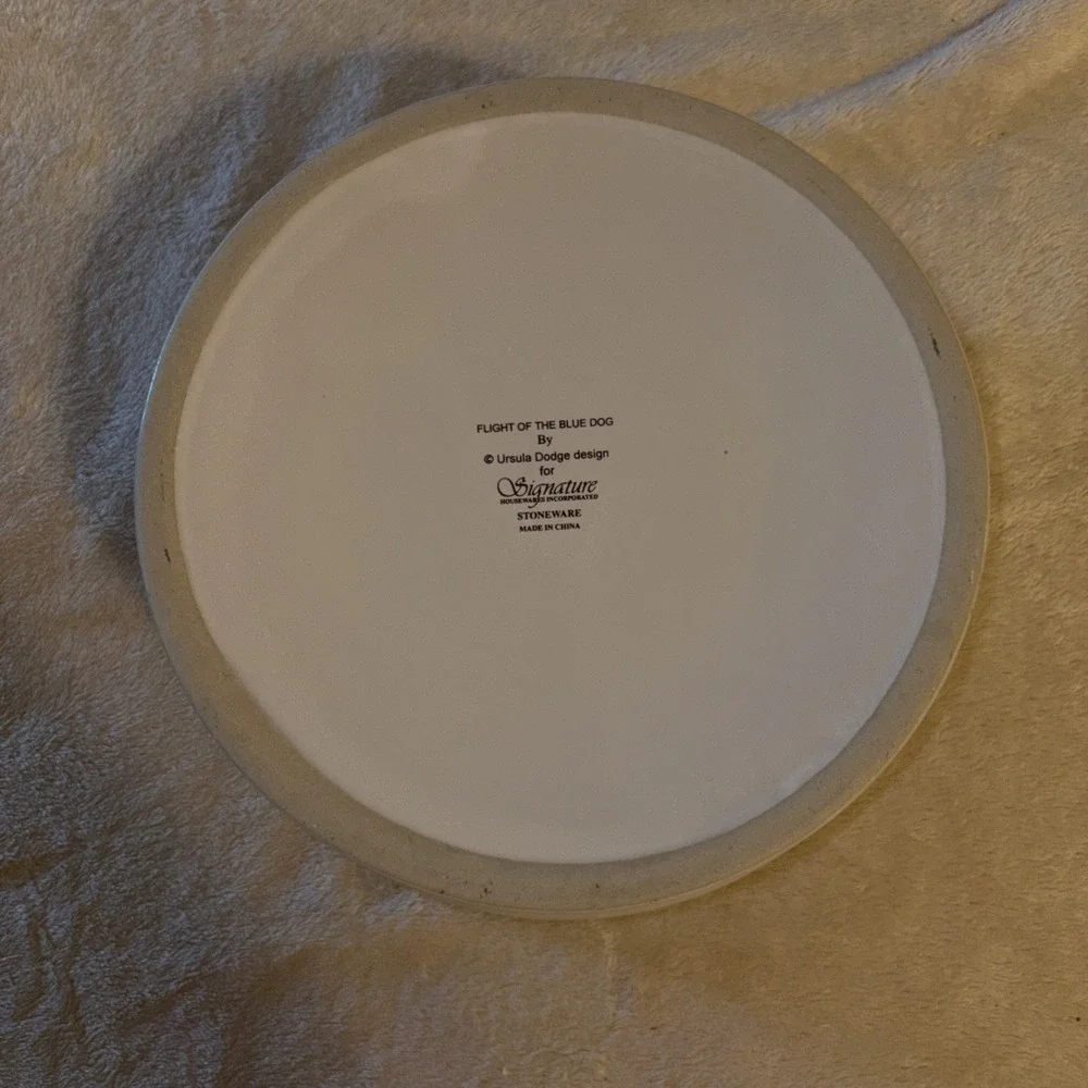 Ursula Dodge Flight of the Blue Dog Bowl for Signature 9.75